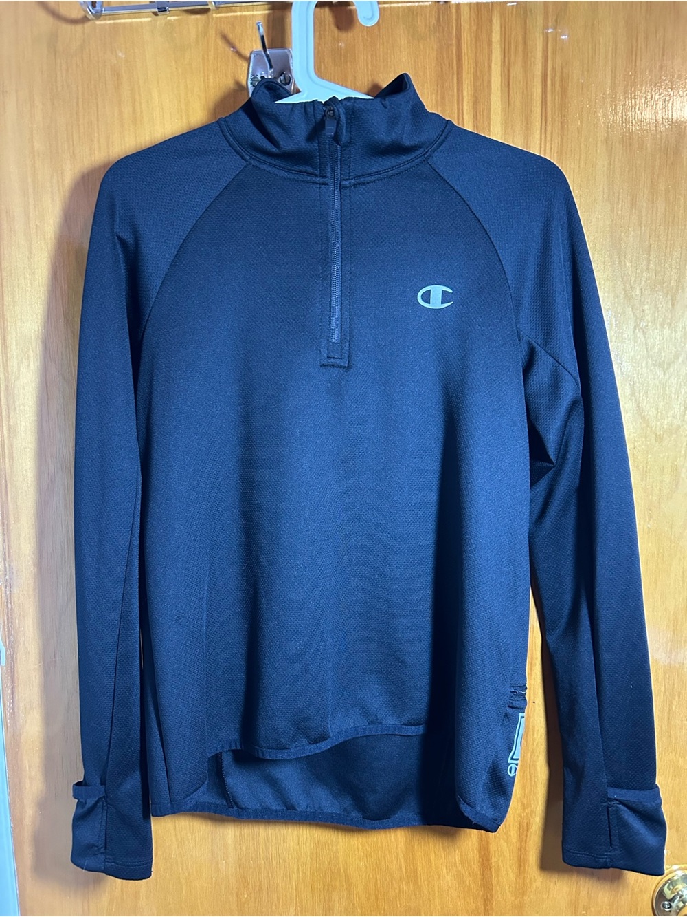 Champion black Quarter-Zip Pullover with Logo